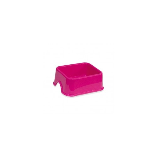 Comedouro Furacão Pet Quadrado Rosa N4 2L