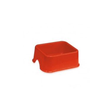 Comedouro Furacão Pet Quadrado Vermelho N4 2L