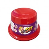Comedouro Furacão Pet Super Cat Vermelho 200ml