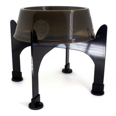 Comedouro Lilopety com Suporte Preto Pequeno 750ml