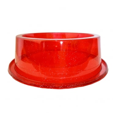 Comedouro Pet Toys Anti Formigas com Glitter Vermelho 1900ml