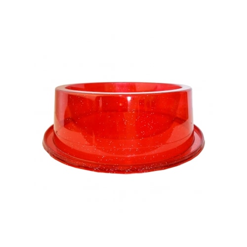 Comedouro Pet Toys Anti Formigas com Glitter Vermelho 300ml