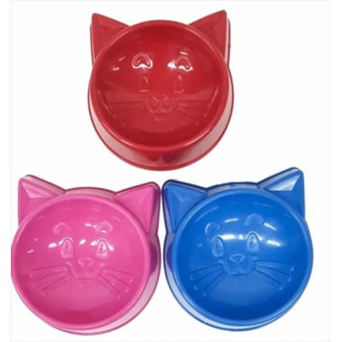 Comedouro Pet Toys Cara Gato 100ml