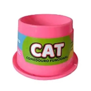Comedouro Pet Toys Cat Alto Anti Formigas Rosa 500ml