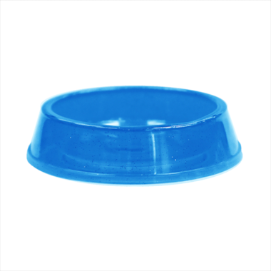 Comedouro Pet Toys Gato Azul com Glitter Transparente 160ml