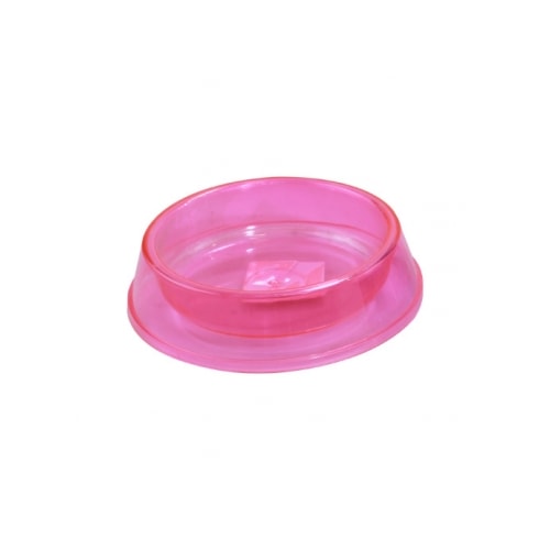 Comedouro Pet Toys Gato Rosa Transparente 160ml