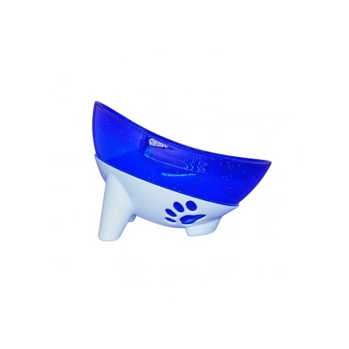 Comedouro Pet Toys Inclinado com Glitter Azul 600ml