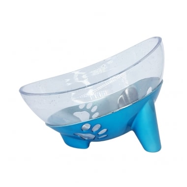 Comedouro Pet Toys Inclinado Prime Azul 600ml