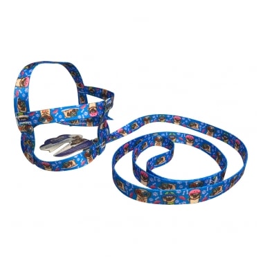 Conjunto Club Pet Guia e Peitoral com Regulador Decorada Médio