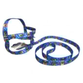 Conjunto Club Pet Guia e Peitoral com Regulador Decorada Pequeno