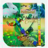 Conjunto Club Pet Guia e Peitoral Luxo Coelhos Médio