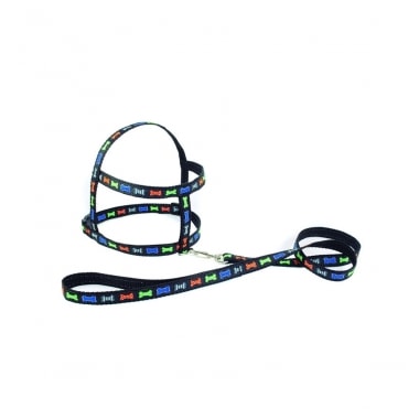 Conjunto Club Pet Guia e Peitoral Ossinho N5