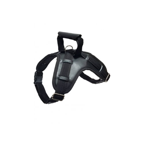 Conjunto Pet Repasse Guia e Peitoral Tático Ajustável Preto Pequeno