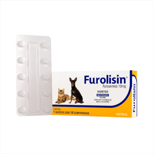 Diurético Furolisin 10mg com 10 comprimidos