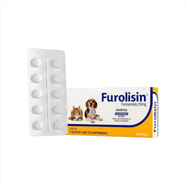 Diurético Furolisin 20mg com 10 comprimidos