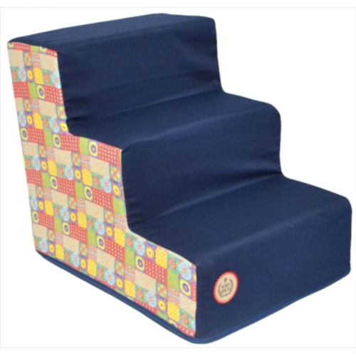 Escada São Pet Patchwork Estampada Azul