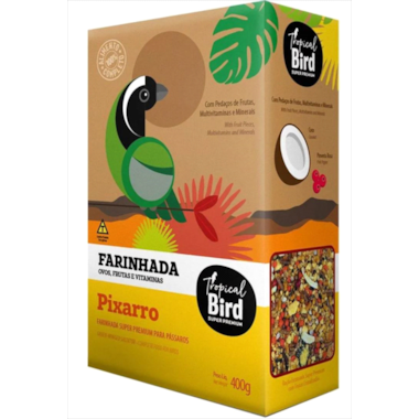 Farinhada Tropical Bird com Pedaços Frutas Pixarros 400g