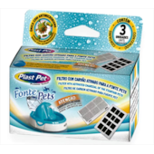 Filtro Plast Pet com Carvão Ativado para Fonte Refil 3 Unidades