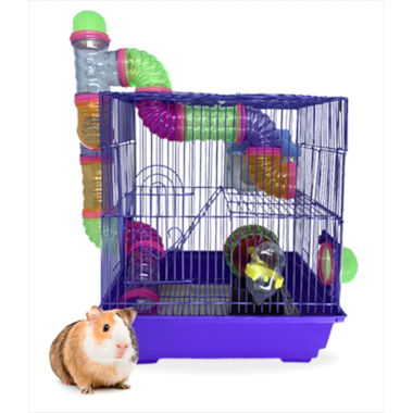 Gaiola Savana com Roda 2 Andares Hamsters