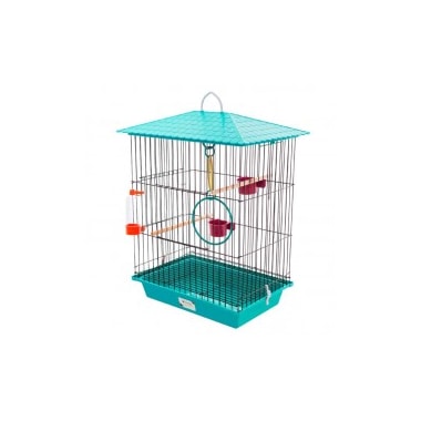 Gaiola Vivo Pet Arame Calopsita Preta e Verde
