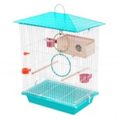 Gaiola Vivo Pet Arame Periquito Branca e Verde