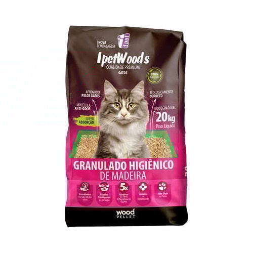Granulado Ipet Woods de Madeira 20kg