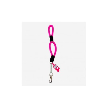 Guia Pet Repasse Corda Dupla com Amortecedor Rosa 16mmx60cm