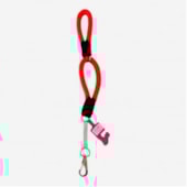 Guia Pet Repasse Corda Dupla com Amortecedor Vermelha 16mmx60cm
