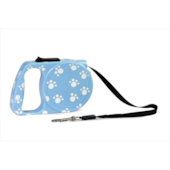 Guia Retrátil Savana Nylon Patinhas Azul 3m - 10kg