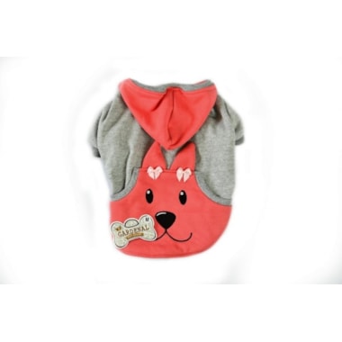 Jaqueta Club Pet Moletom com Bolso Rosa Mini