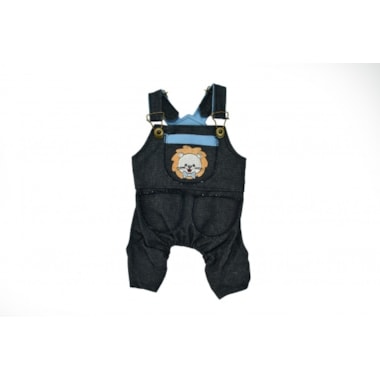 Jardineira Club Pet Jeans com Bolso Mini