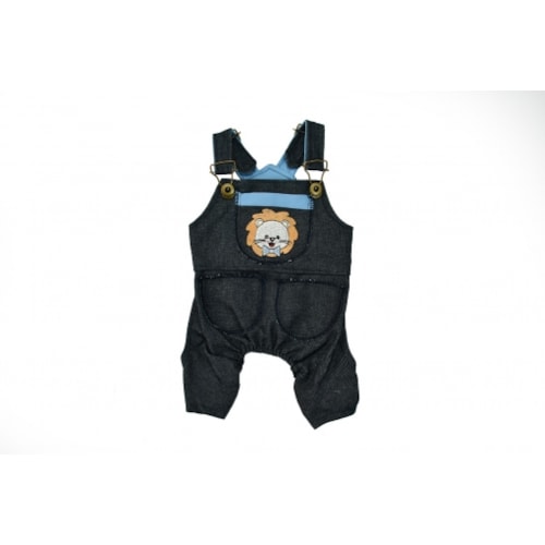 Jardineira Club Pet Jeans com Bolso Mini