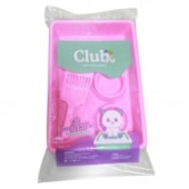 Kit Bandeja Higiênica + Pá Higiênica + Comedouro Club Pet Rosa
