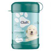 Lenços Umedecidos Club Pet Cães Filhotes Limpeza Suave com 75 Unidades