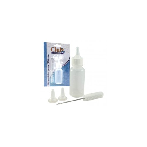 Mamadeira Club Pet Kit com 3 Bicos e Limpador 50ml