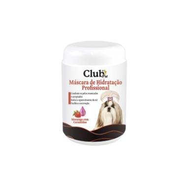 Mascara hidratação Club Pet Morango com Ceramidas 490g
