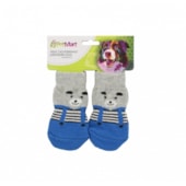 Meia Petmart Cachorrinho Azul Media