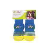 Meia Petmart Estrela Azul e Amarelo Media