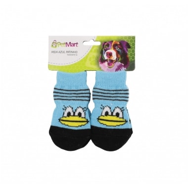 Meia Petmart Pato Azul Pequena