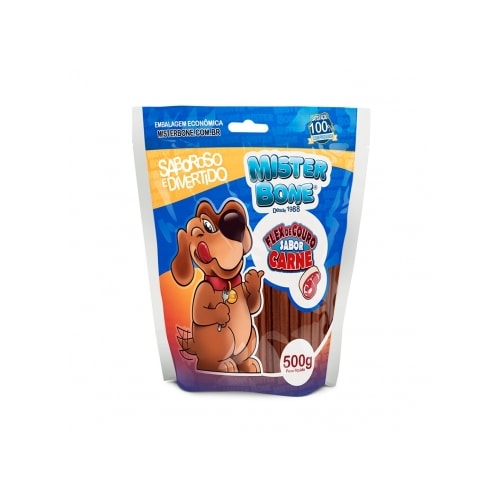 Osso Mister Bone Palito Carne Flexível 500g