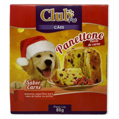 Panetone Club Pet Flocos de Carne 80g
