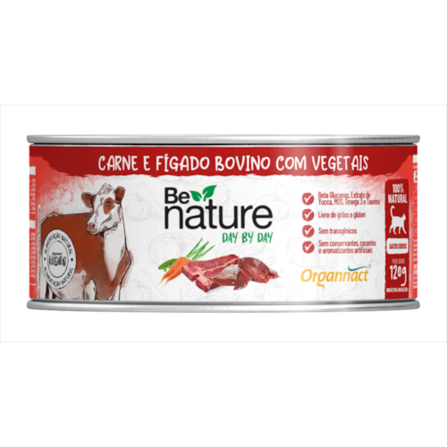 Patê Be Nature Day by Day Carne Gatos Sênior 120g