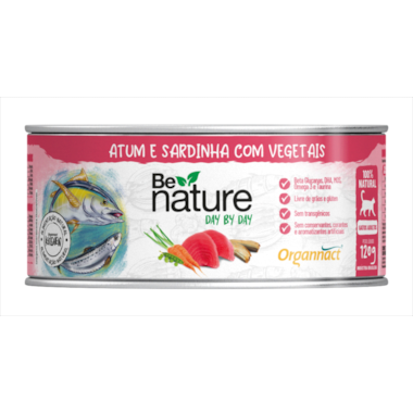 Patê Be Nature Day by Day Peixe e Sardinha Gatos Adultos 120g