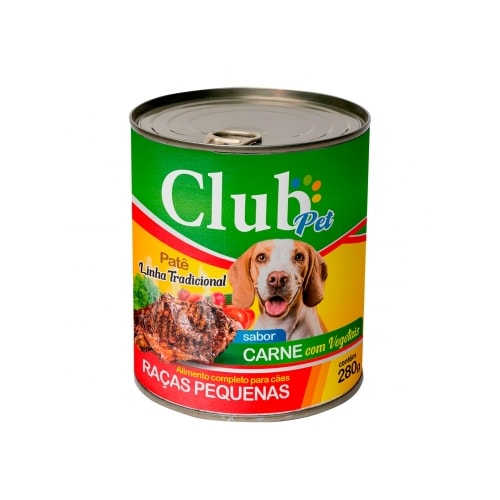 Patê Club Pet Gourmet Carne e Vegetais Cães Adultos Raças Pequenas 280g