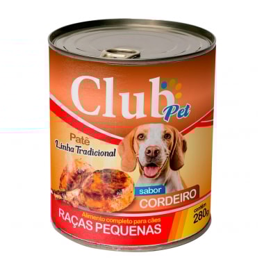 Patê Club Pet Gourmet Cordeiro Cães Adultos Raças Pequenas 280g