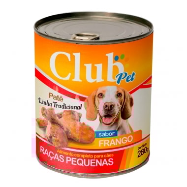 Patê Club Pet Gourmet Frango Cães Adultos Raças Pequenas 280g