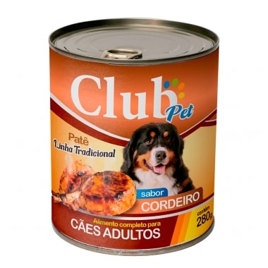 Patê Club Pet Tradicional Cordeiro Cães Adultos 280g