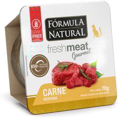 Patê Formula Natural Fresh Meat Gourmet Carne Gatos Adultos 70g