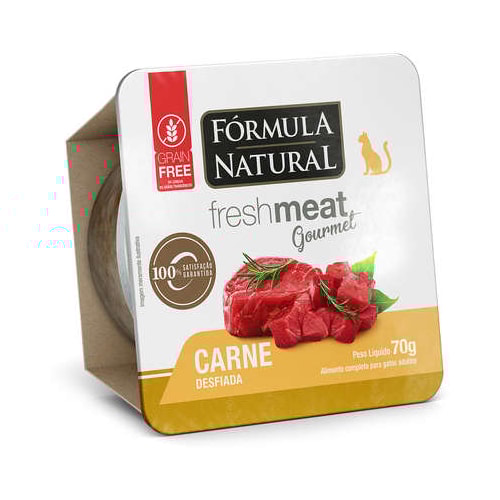 Patê Formula Natural Fresh Meat Gourmet Carne Gatos Adultos 70g
