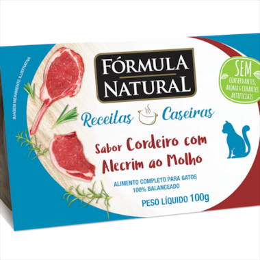 Patê Fórmula Natural Receitas Caseiras Cordeiro Gatos 100g